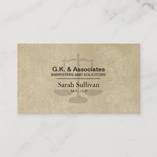 Law Business Card - Simple Texture Lawyer Attorney