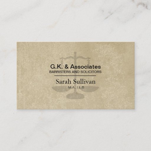 Customizable Law Business Card - Simple Texture Lawyer Attorney