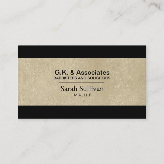 Law Business Card - Simple Texture Lawyer Attorney (Front)
