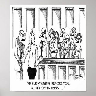 Law Cartoon 1913 Poster
