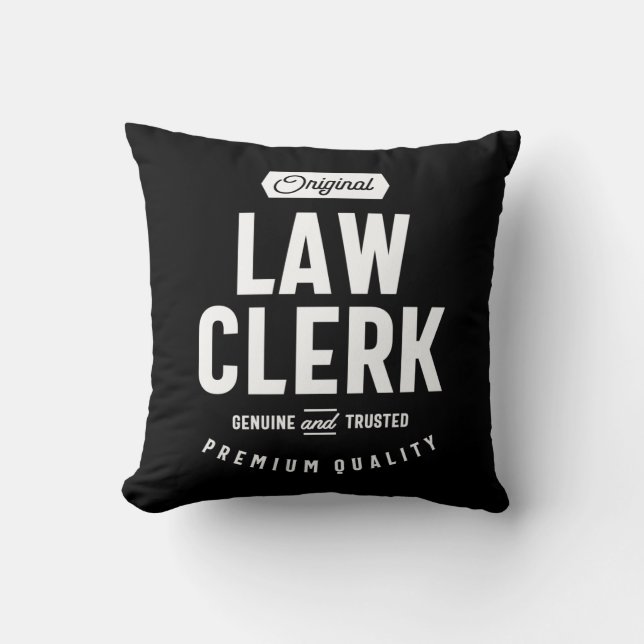 Law Clerk Job Title Gift Throw Pillow (Front)