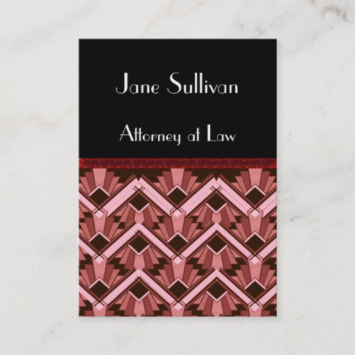 Customizable law deco business card template