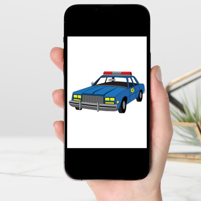law enforcement academy grad police car card (Front Digital)