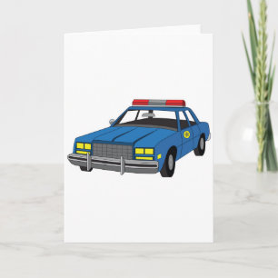 law enforcement academy grad police car card