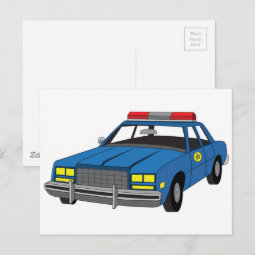 law enforcement academy grad police car postcard | Zazzle