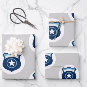 Law Enforcement Badge Wrapping Paper Sheets