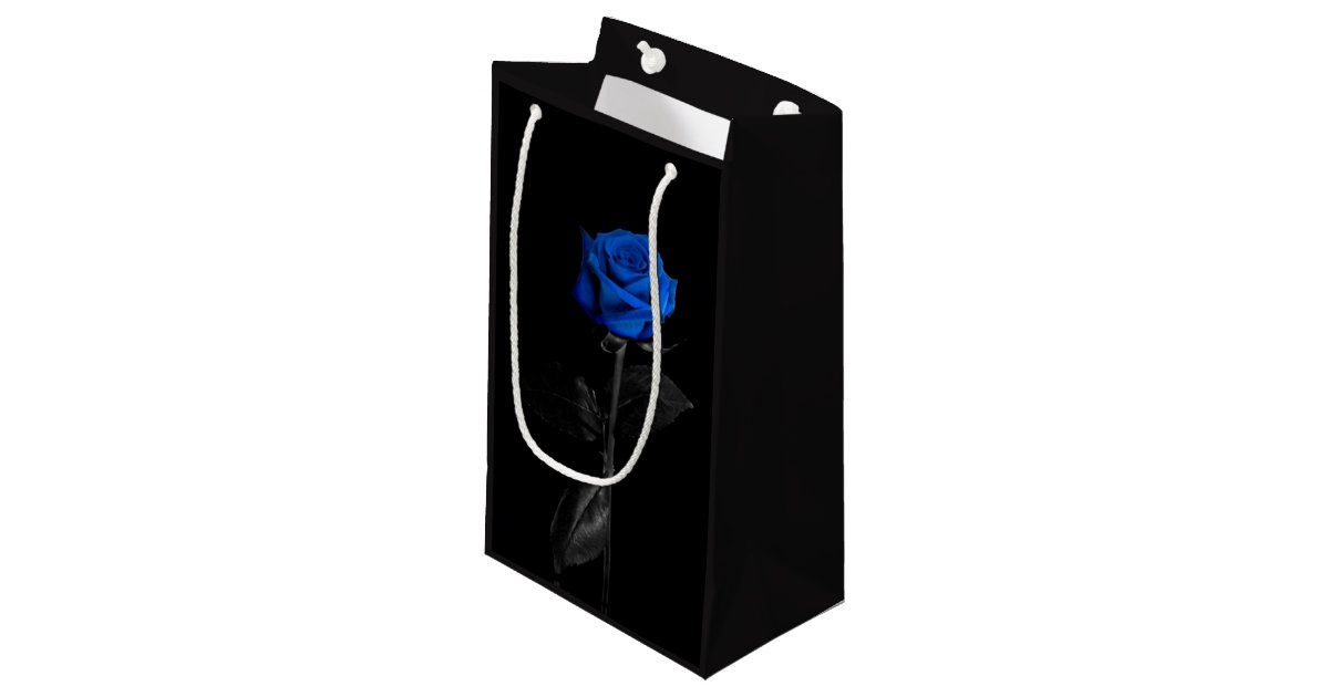 Law Enforcement Blue Rose Small Gift Bag | Zazzle