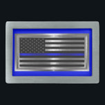 Law Enforcement Blue Stripe Flag Belt Buckle<br><div class="desc">Specially designed Commemorative “Law Enforcement First Responder Police American Flag” Design commemorating the tremendous bravery and accomplishments of our Brave Men and Women who are serving and have served critical roles as a “Law Enforcement FIRST RESPONDER”! This beautifully designed Commemorative “First Responder American Flag” Design makes a wonderful gift for...</div>