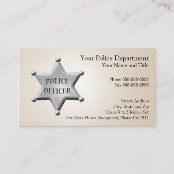 Law Enforcement Business Card by BusinessCardsCards at Zazzle