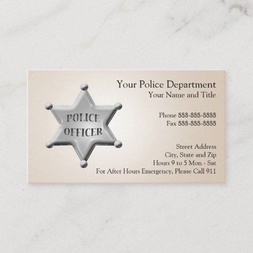 Law Enforcement Business Card