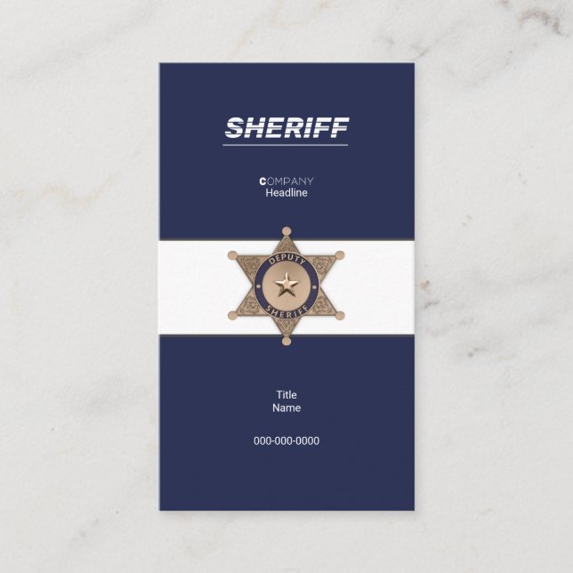 Law Enforcement Business Card (Front)