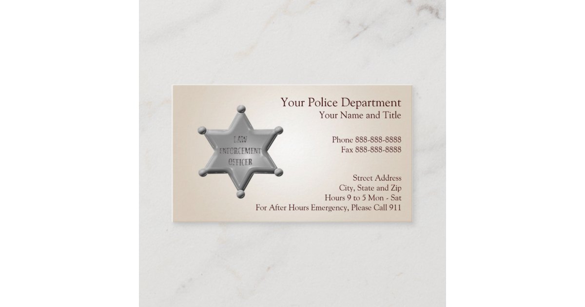 Law Enforcement Business Card