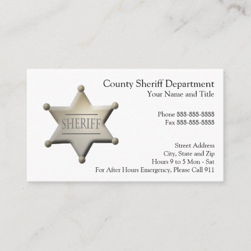 Law Enforcement Business Card