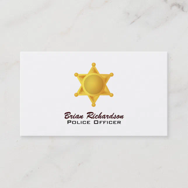 Law Enforcement Business Cards Zazzle