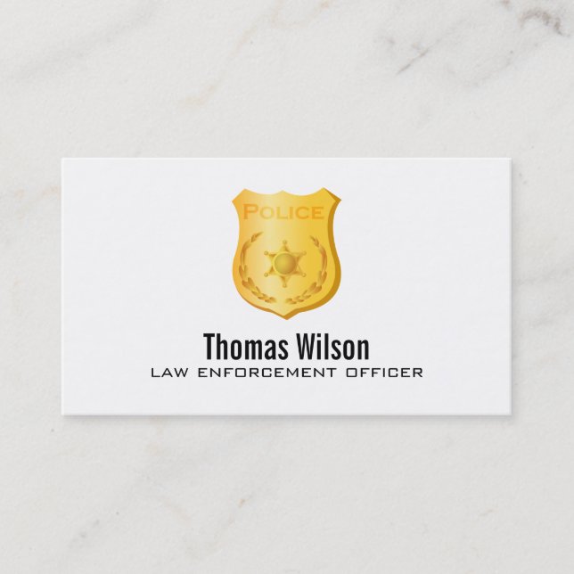 Law Enforcement Business Cards Template (Front)