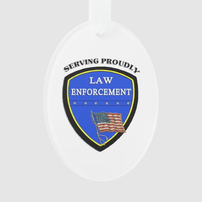 Law Enforcement Christmas Police Ornament (Front)