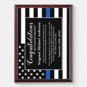 Law Enforcement Custom Police Officer Retirement Award Plaque | Zazzle