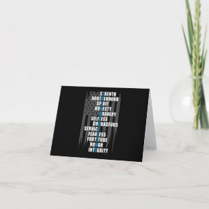 Law Enforcement Flag Police Appreciation Card