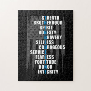 Law Enforcement Flag Police Appreciation Jigsaw Puzzle