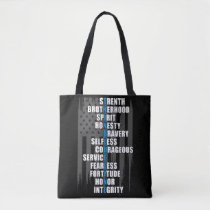 Law Enforcement Flag Police Appreciation Tote Bag