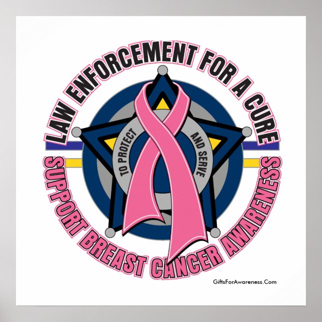 Law Enforcement For A Cure Breast Cancer Poster (Front)