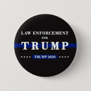 Law Enforcement for Trump 2020 Button