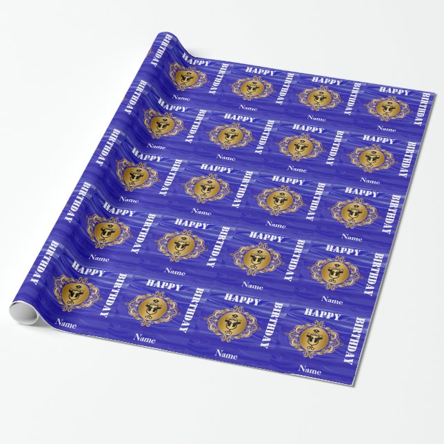 Law Enforcement Gift Wrap  Customize It! (Unrolled)