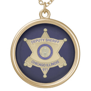 Law Enforcement Gold Plated Necklace
