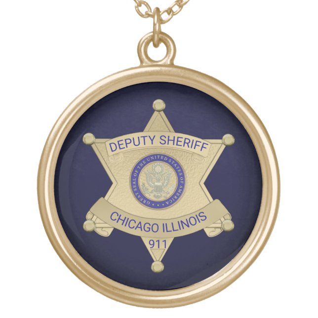 Law Enforcement Gold Plated Necklace (Front)