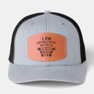 Law Enforcement Hero Leather Patch Hat