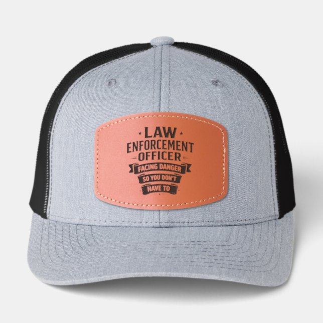 Law Enforcement Hero Leather Patch Hat (Front)