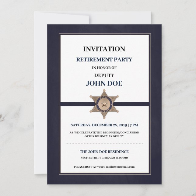 Law Enforcement Invitation (Front)