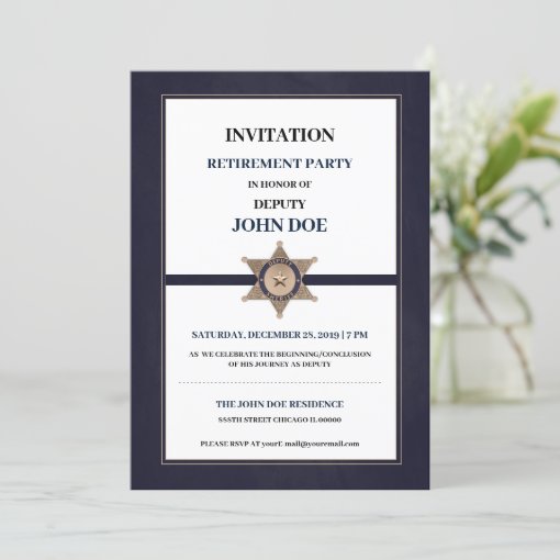 Law Enforcement Invitation | Zazzle