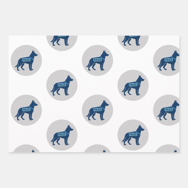 Law Enforcement K9 Gift Wrapping Paper (Front)