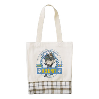 Law Enforcement K9 Unit Zazzle HEART Tote Bag