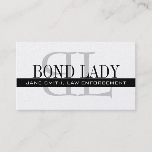 Law Enforcement Monogram Logo Business Cards