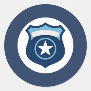 Law Enforcement Officer Badge Classic Round Sticker