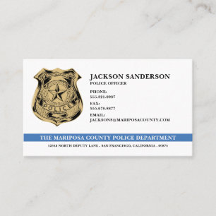 Law Enforcement Officer Logo Police Department Business Card