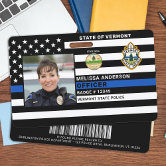 Modern Print Security Officer Custom Employee ID Badge