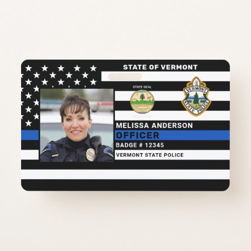 Law Enforcement Officer Photo Logo Police ID Badge