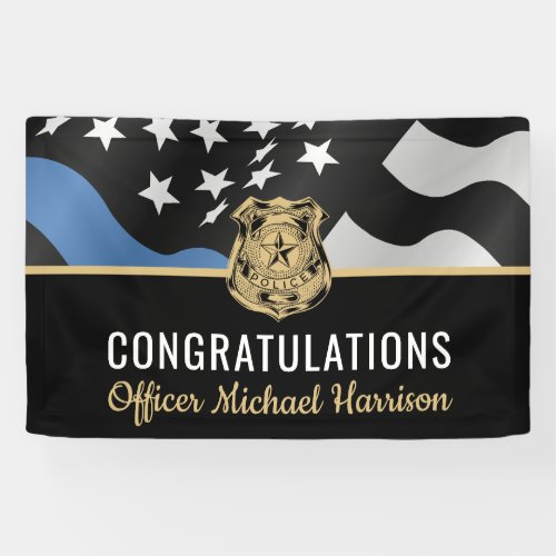 Law Enforcement Officer Police Academy Graduation Banner