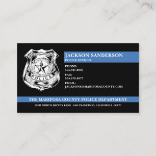 Law Enforcement Officer Police Department Logo Business Card