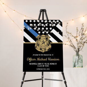 Law Enforcement Officer Police Graduation Welcome Foam Board