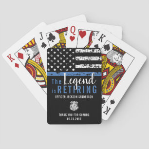 Law Enforcement Officer Police Retirement Party Poker Cards