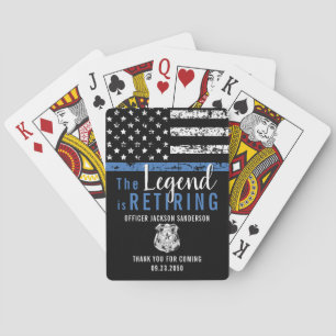 Law Enforcement Officer Police Retirement Party Poker Cards