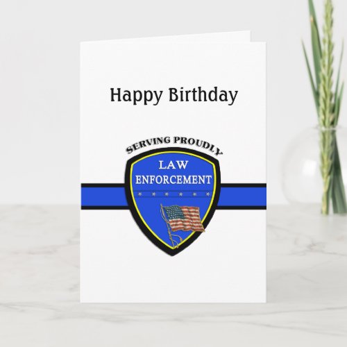 Law Enforcement Police Birthday Card