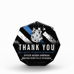 Law Enforcement Police Department Retirement Acrylic Award