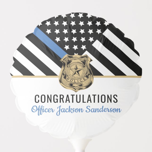 Law Enforcement Police Department Retirement Party Balloon (Front)