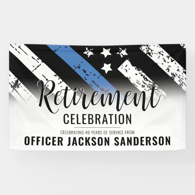 Law Enforcement Police Department Retirement Party Banner (Horizontal)