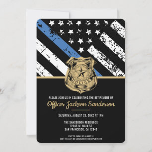 Law Enforcement Police Department Retirement Party Invitation
